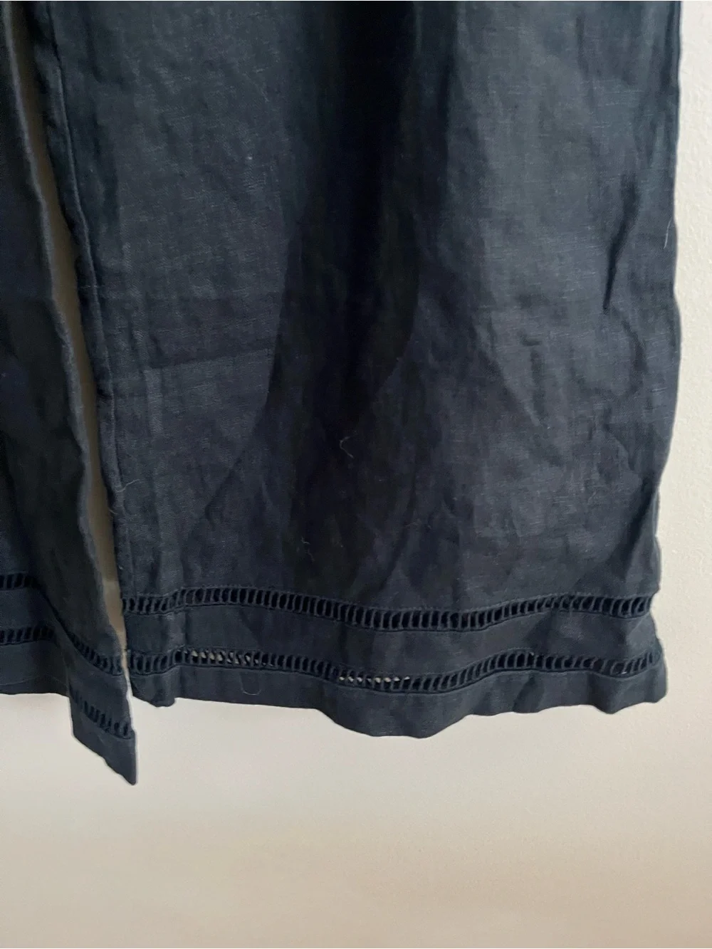 NWT-Banana Republic Black Linen Pant, Size 10